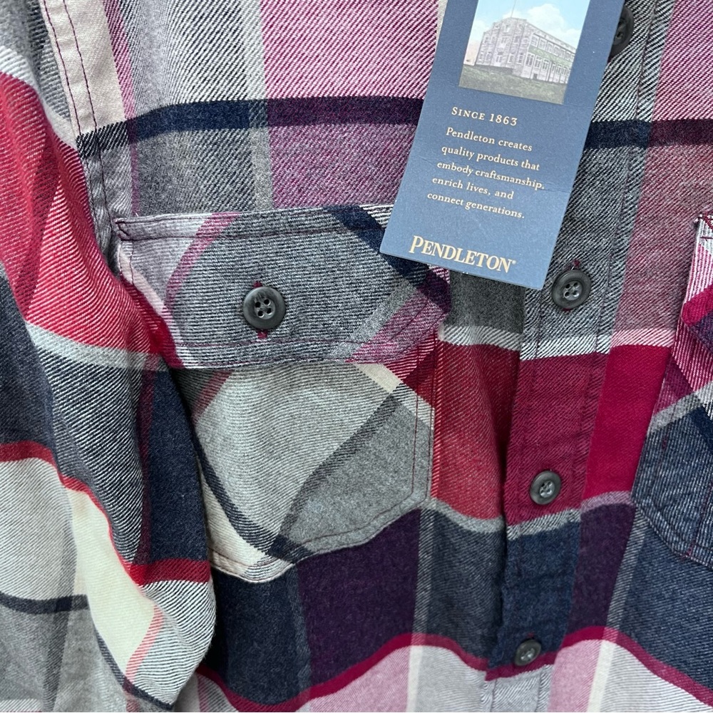 Pendleton Burnside flannel button up long sleeve shirt - Picture 3 of 13